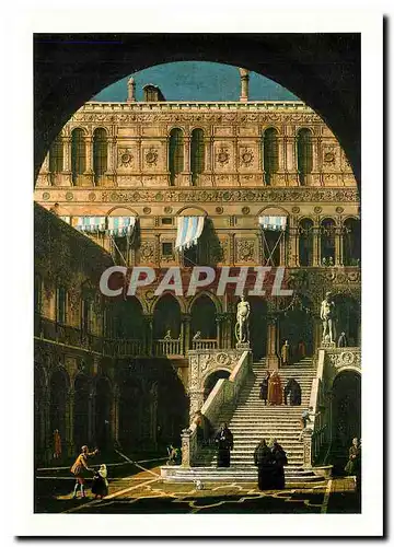 Moderne Karte Giovanni Antonio Canal detto il Canaletto Venise L'Escalier des geants in Palais Ducal