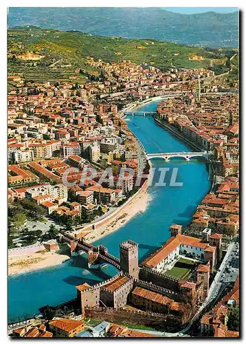 Moderne Karte Verona Castelvecchio Vue aerienne