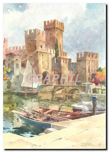 Cartes postales moderne Lago di Garda Sirmione Le Chateau Scaligero