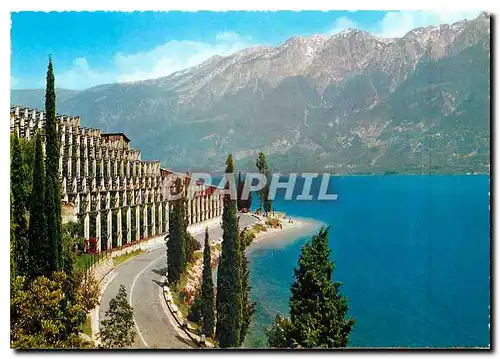 Cartes postales moderne Le lac de Garda Limonaie et Mont Baldo