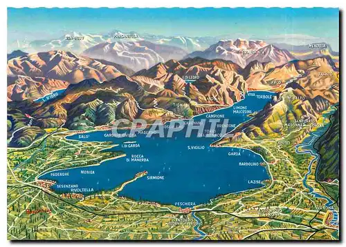 Cartes postales moderne Lac di Garda Planimeuie