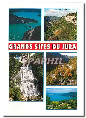 Moderne Karte Grands Sites du Jura Franche Comte