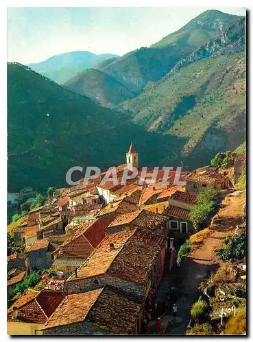 Moderne Karte Sainte Agnes Alpes Maritimes Environs de Menton