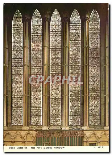 Cartes postales moderne York Minster The Five Sisters Window