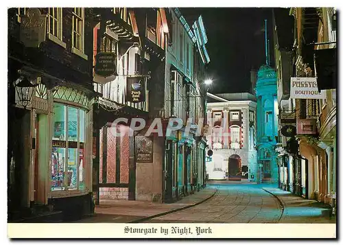 Moderne Karte Stonegate by night York