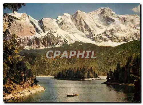 Cartes postales moderne Eibsee mit Zugspitze