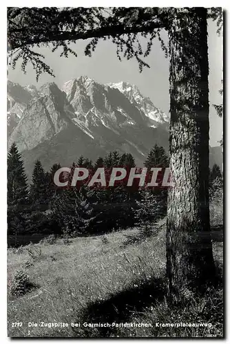 Moderne Karte Die Zugspitze bei Garmisch Partenkirchen Kramerplateauweg