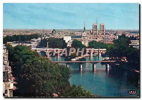 Moderne Karte Paris Notre Dame et les Sept Ponts