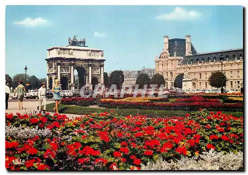 Cartes postales moderne Paris L'Arc de Triomphe du Carrousel et le Louvre Pavillon de Marsan