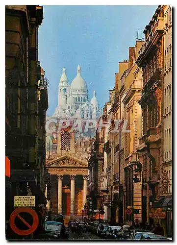 Cartes postales moderne Paris Notre Dame de Lorette et le Sacre Coeur