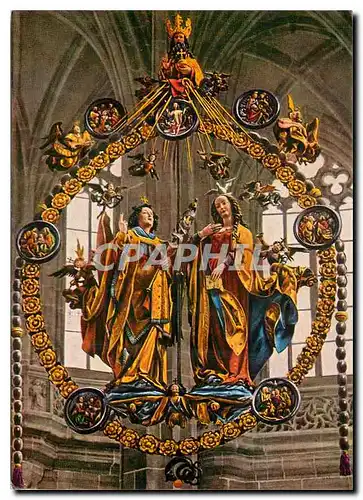 Moderne Karte Nurnberg The Annunciation by Velt Stoss in the St Lorenz Church of Nuremberg