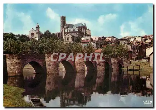 Moderne Karte Limoges Haute Vienne Le Pont St Etienne et la Cathedrale