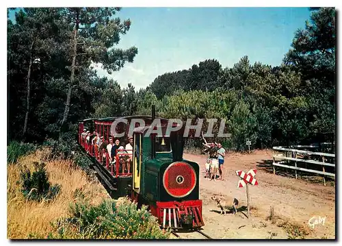 Moderne Karte Ile d'Oleron Charente Maritime Le petit tramway touristique de Saint Trojan