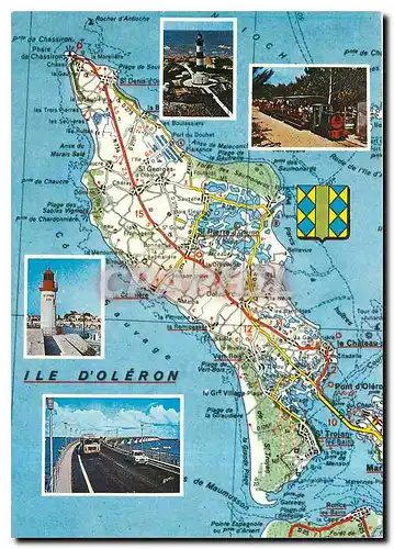 Cartes postales moderne Souvenir de l'Ile d'Oleron d'apres la carte Michelin N 71