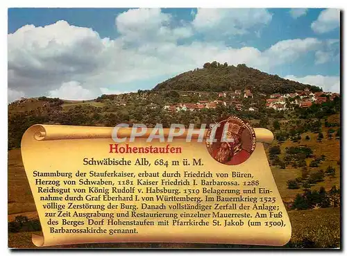 Moderne Karte Hohenstaufen Schwabische Alb