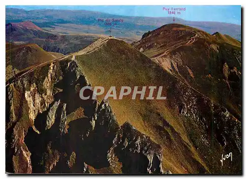 Moderne Karte En Auvergne Les Points culminants de la chaine du Sancy