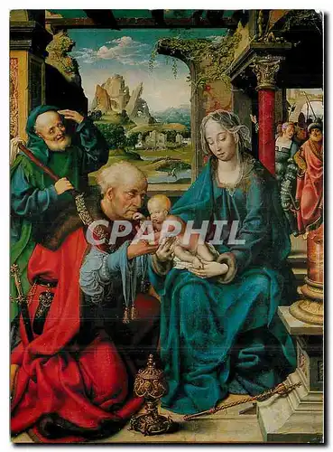 Cartes postales moderne Anbetung der Konige Joss Van Cleve Napoli Museo di Capodimonte