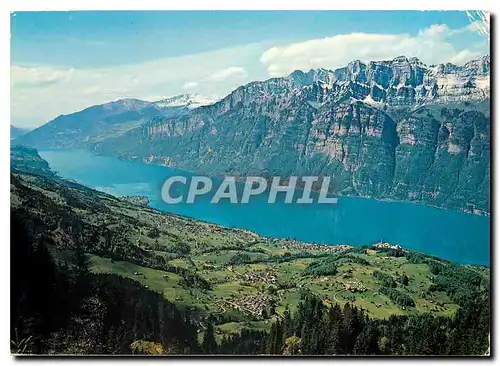 Cartes postales moderne Walensee Obertezen Manis Quarten und Murg