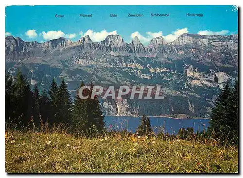 Cartes postales moderne Flumserberge Ausblick auf Walensee und Churfirsten