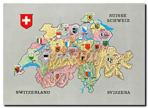 Moderne Karte Switzerland