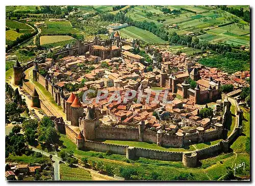 Moderne Karte Carcassonne Aude Vue aerienne