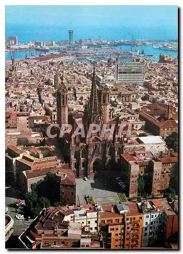 Cartes postales moderne Barcelona Catedral vista aeria parcial del barrio gotico y casco antique de la ciudad