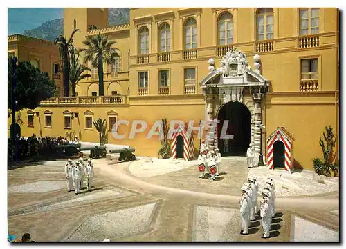 Cartes postales moderne Principaute de Monaco Le Palais Princier la Releve de la Garde