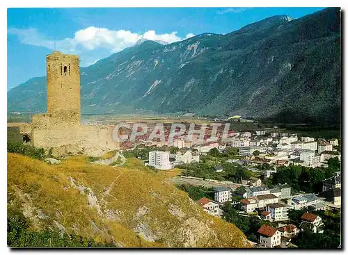 Moderne Karte Martigny Valais et le chateau de la Batiaz