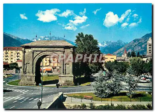 Cartes postales moderne Aosta m.583 Arc Romain de Cesare Augusto et Clocher de St. Orso