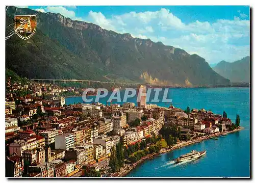 Moderne Karte Montreux - La grand Rue et le Debarcadere