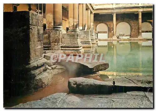 Cartes postales moderne Bath England The Great Roman bath and diving stone - First Century A.D.