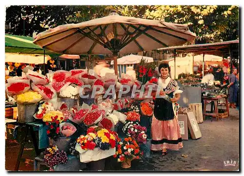 Moderne Karte La Cote d'Azur - French Riviera Marche aux Fleurs