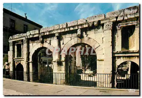 Moderne Karte Nimes (Gard) La Porte d'Arles construite en l'an 15 av. J.-C.