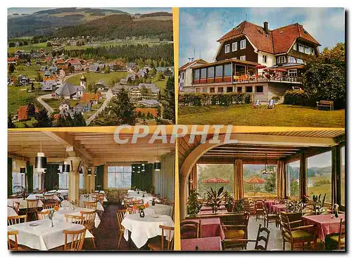 Moderne Karte Hinterzarten 900 m. eu. M./Hochschwarzwald Cafe-Restaurant-Hotel ''Imbery''