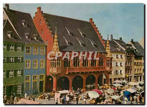 Cartes postales moderne Freiburg/Schwarzwald Markt beim historischen Kaufhaus