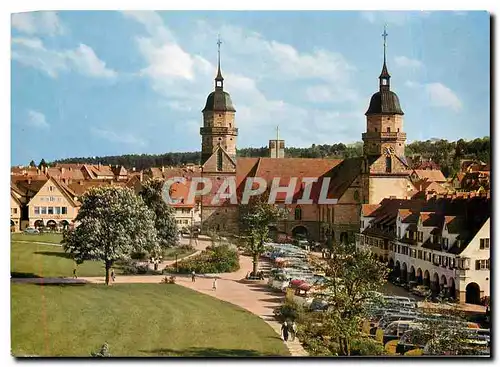 Moderne Karte Hoehenluftkurort und Wintersportsplatz Freudenstadt 740m ue. M. / Schwarzwald Marktplatz mit Eva