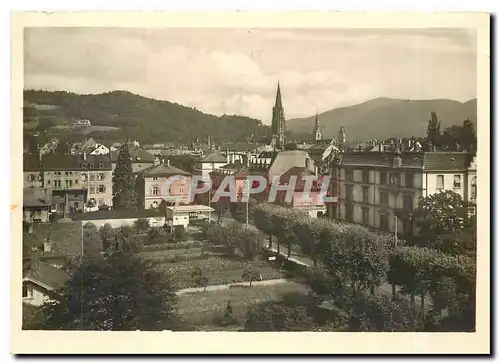 Cartes postales moderne Hotel Pfauen Freiburg/Schwarzwald Blick vom Hotel auf Stadt u. Schwarzwald