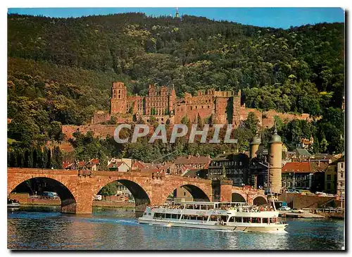 Cartes postales moderne Heidelberg Alte Bruecke und Schloss