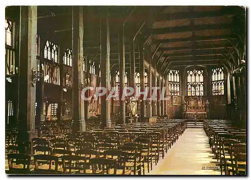 Moderne Karte Honfleur L'interieur de l'eglise Ste-Catherine