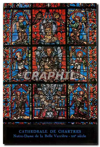 Cartes postales moderne Cathedrale de Chartres Notre-Dame de la Belle Verriere - XIIe  siecle