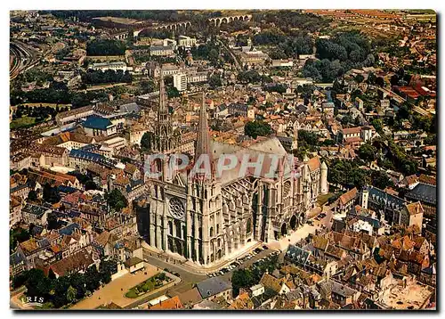 Cartes postales moderne Chartres La Cathedrale et le Parvis