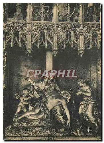 Cartes postales moderne Cathedrale de Chartres - Cloture du choeur. Descente de Croix par Simon Mazieres (1714)