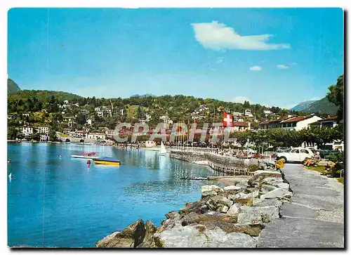 Moderne Karte Ascona - Lago Maggiore - Cantone Ticino Panorama