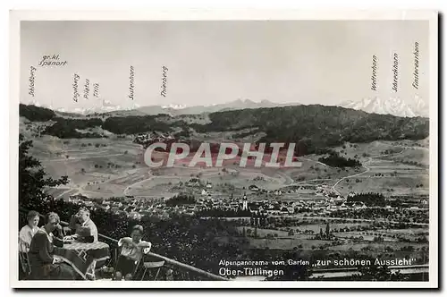 Cartes postales moderne Alpenpanorama von Garlen zur Schoenen Aussicht Ober-Tuellingen