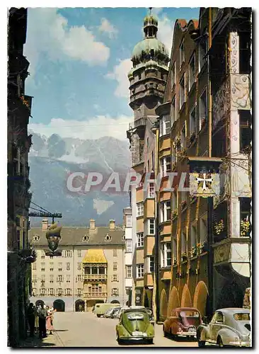 Cartes postales moderne Innsbruck Herzog-Friedrich-Strasse mit Stadtturm und Goldenem Dachl