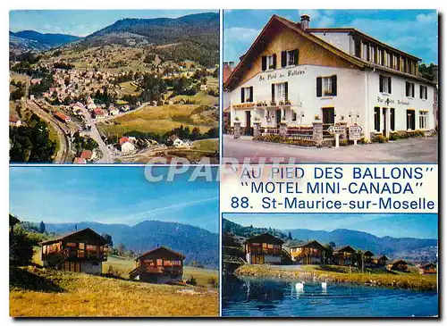 Moderne Karte Au pieds des Ballons Motel Mini-Canada St-Maurice-sur-Moselle