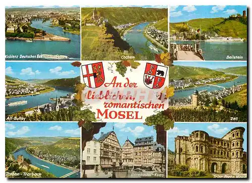 Moderne Karte An der lieblichen romantischen Mosel