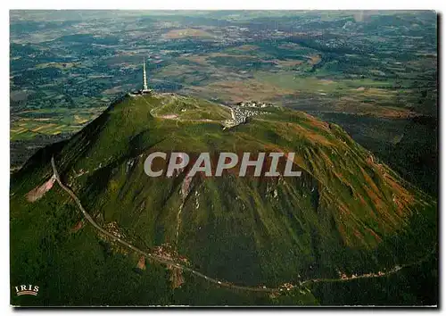 Cartes postales moderne Puy-de-Dome - Altitude 1465m La route et le sommet Vue prise par avion