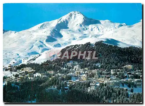 Moderne Karte Arosa Gesamtansicht mit Weisshorn