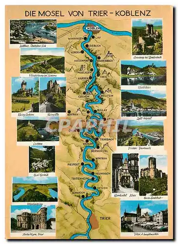 Cartes postales moderne Die Mosel von Trier-Koblenz